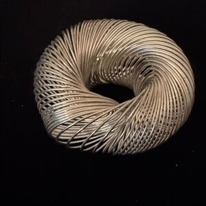 Silver Coil Statement Bracelet